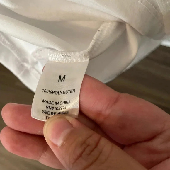 Grand and Greene sheer floral embroidered white blouse with bell sleeves size M - Picture 5 of 6